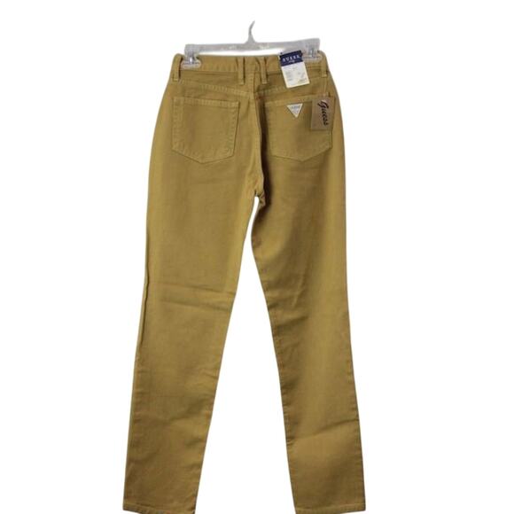 NWT Vintage Guess Jeans Sz. 26/27 High Waist Straight Leg Denim Tan Fall Style - Picture 12 of 13